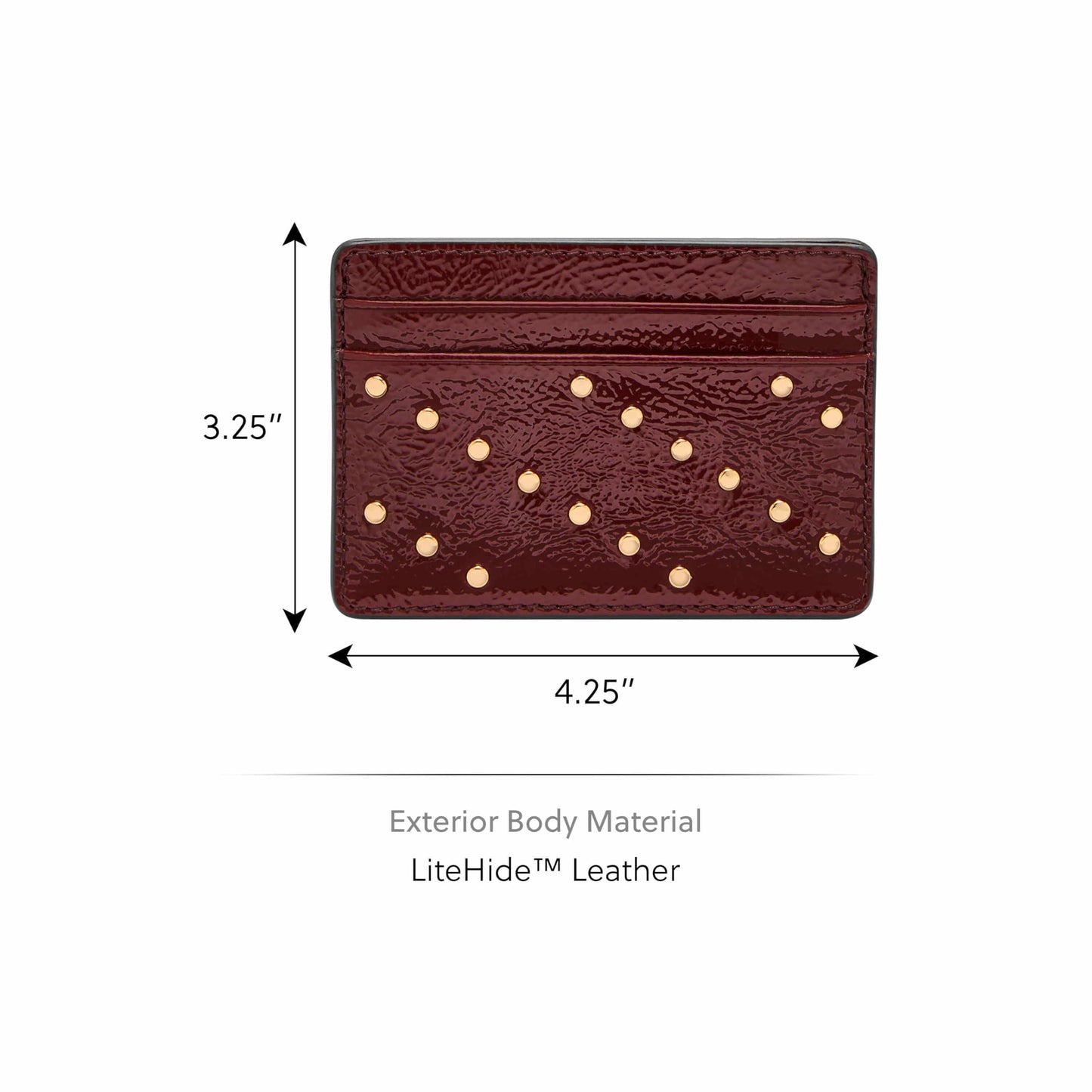 Fossil Women's Steven Card Case, Red Mahogany, One Size, Steven Card Case
