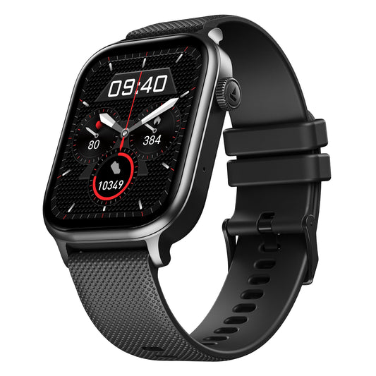 Boat Storm Infinity Plus Smartwatch with 20 Days Battery, ASAP™ Charge, 4.97 cm HD Display, Functional Crown, Multiple Sports Modes, BT Calling, SOS, IP68, Heart Rate & SpO2 Monitor (Active Black)