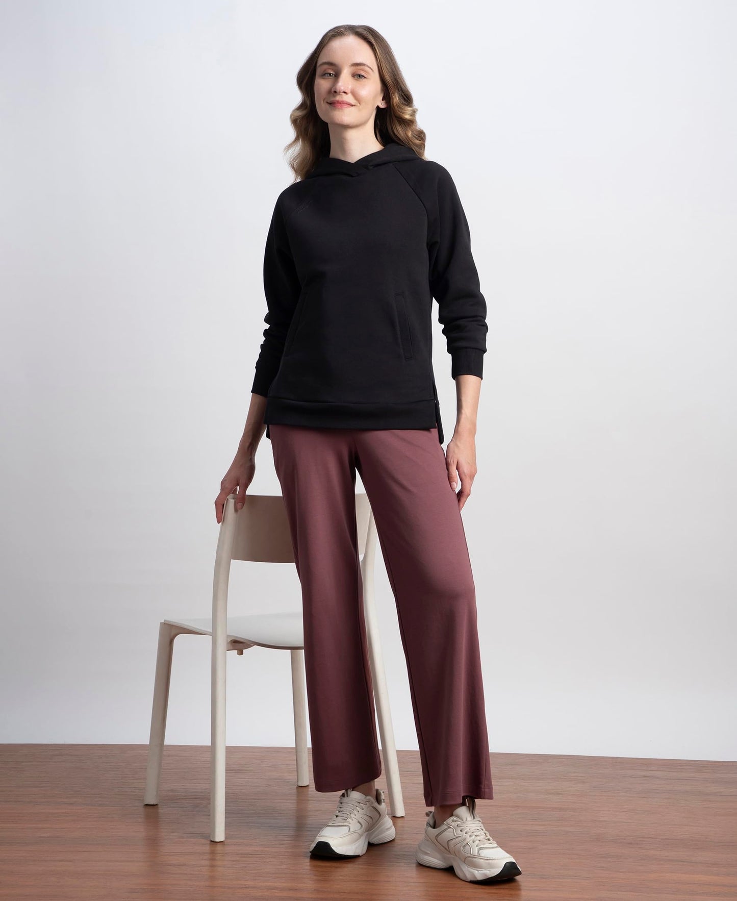 Jockey U102 Women's Super Combed Cotton Rich Relaxed Fit Wide Leg Pants with Zipper Pockets_Wild Ginger_XL
