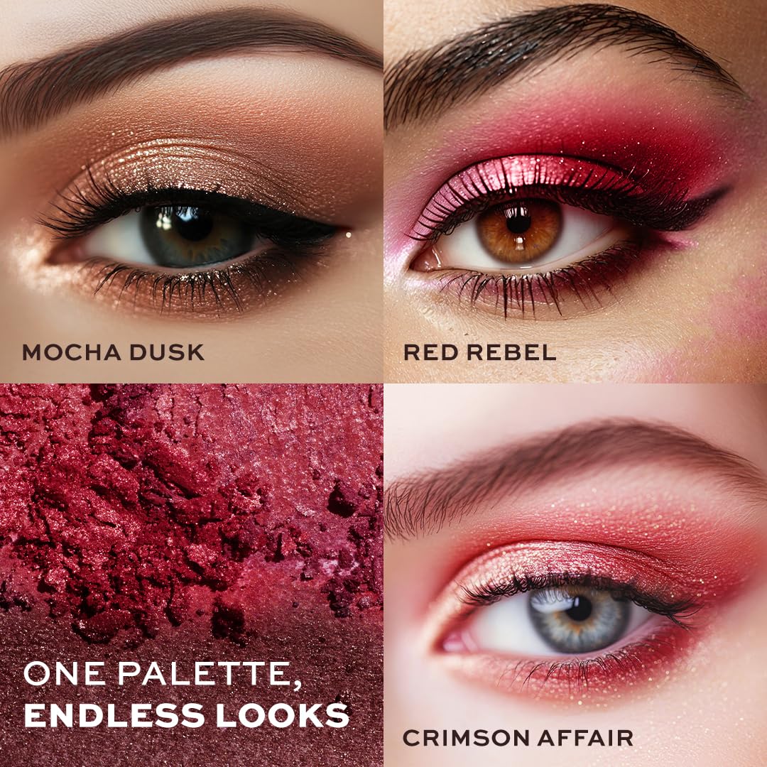 Makeup Revolution Forever Flawless Palette Cherry Rebel Red – Bold Reds & Pinks – Intense Pigmentation & Blendability
