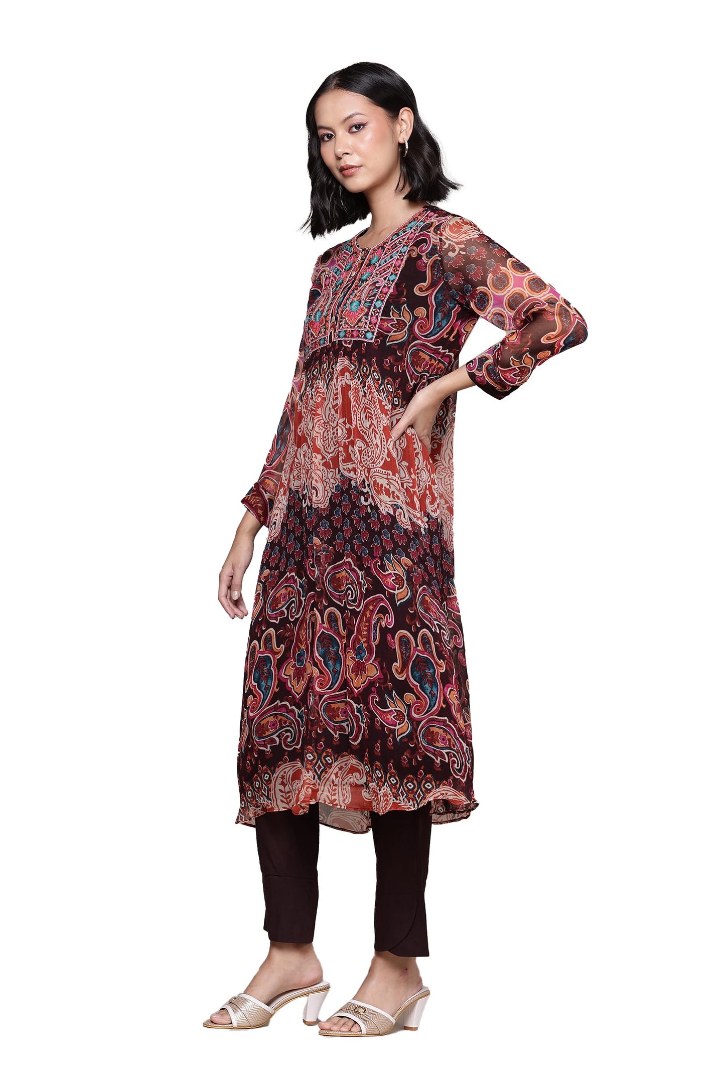 Aarke Ritu Kumar Black Cashmere Kurta With Pant And Dupatta