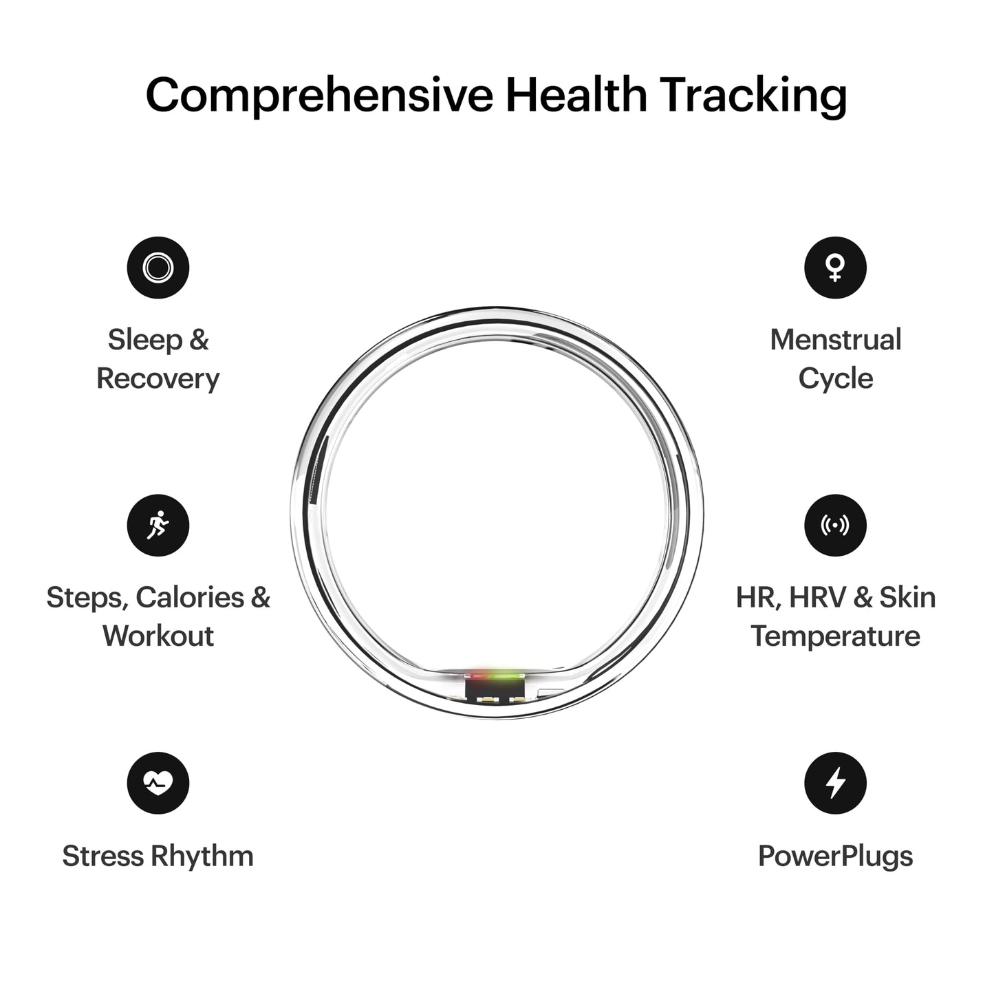 ULTRAHUMAN Ring AIR-Smart Ring Activity Tracker, Size First Sizing Kit,Sleep Tracker,Smart Ring for Men/Women,Fitness Tracker (Space Silver, 11)