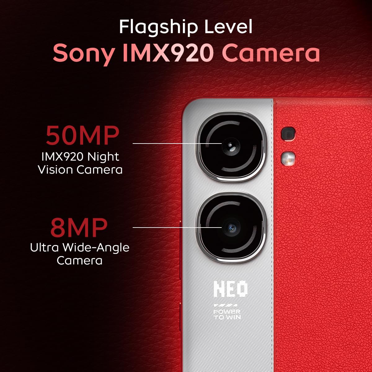 iQOO Neo9 Pro 5G (Fiery Red, 8GB RAM, 128GB Storage) | Snapdragon 8 Gen 2 Processor | Supercomputing Chip Q1 | Flagship Level Sony IMX920 Camera