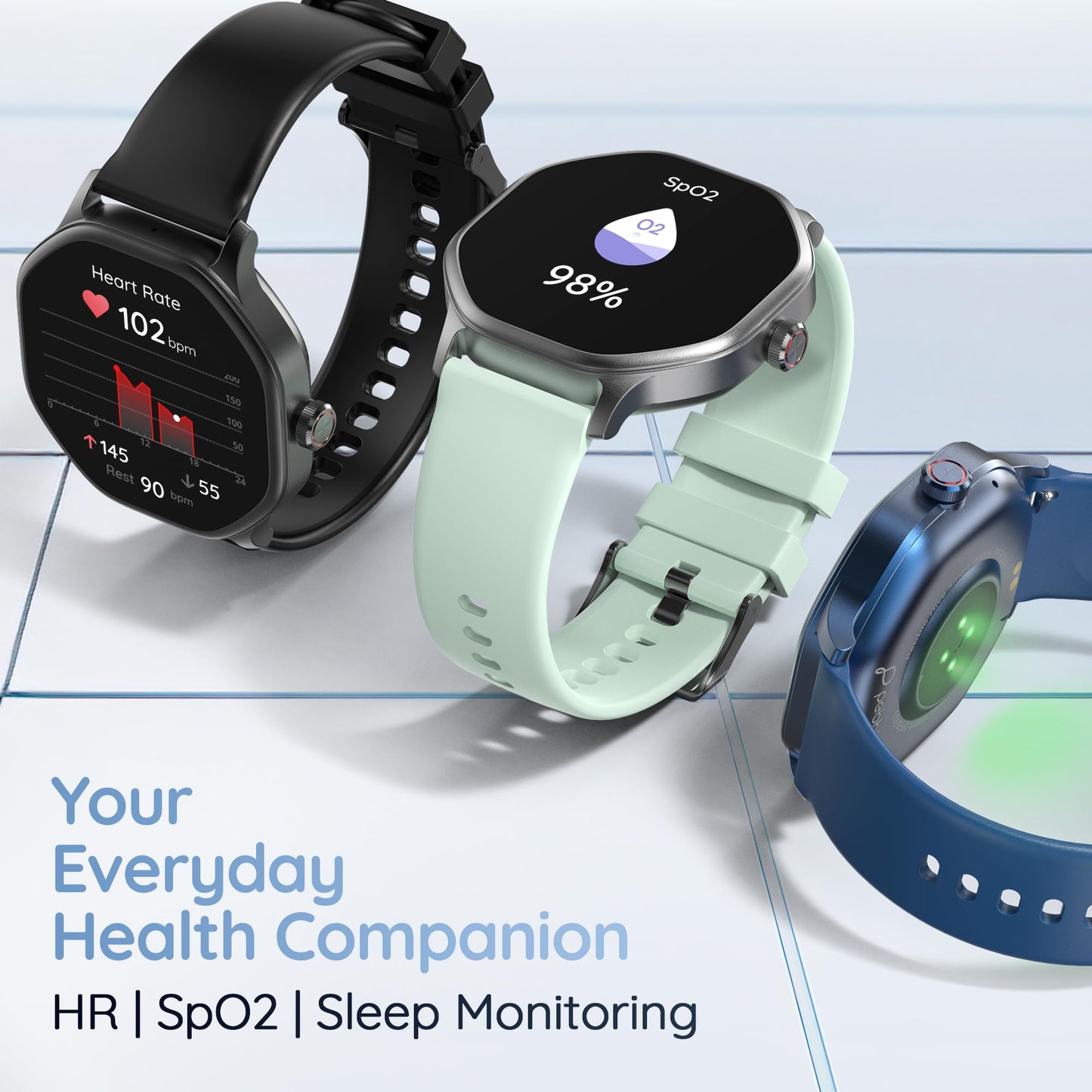 Pebble Hive 1.39" Octa Display Smartwatch | BT Calling | Multi Sports Modes | Sleep Monitoring | Health Suite | Customizable Watch Faces | in-Built Games & World Clock