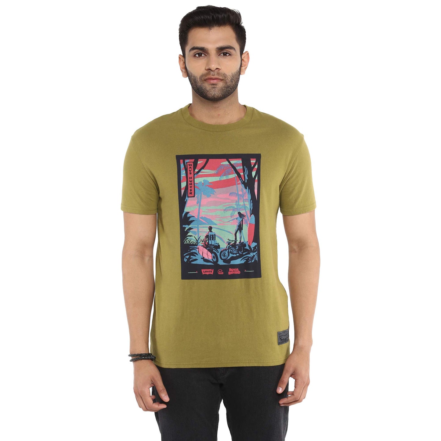 Royal Enfield X LEVI'S Wave Hunters T-Shirt Olive L (RLATSM000862)