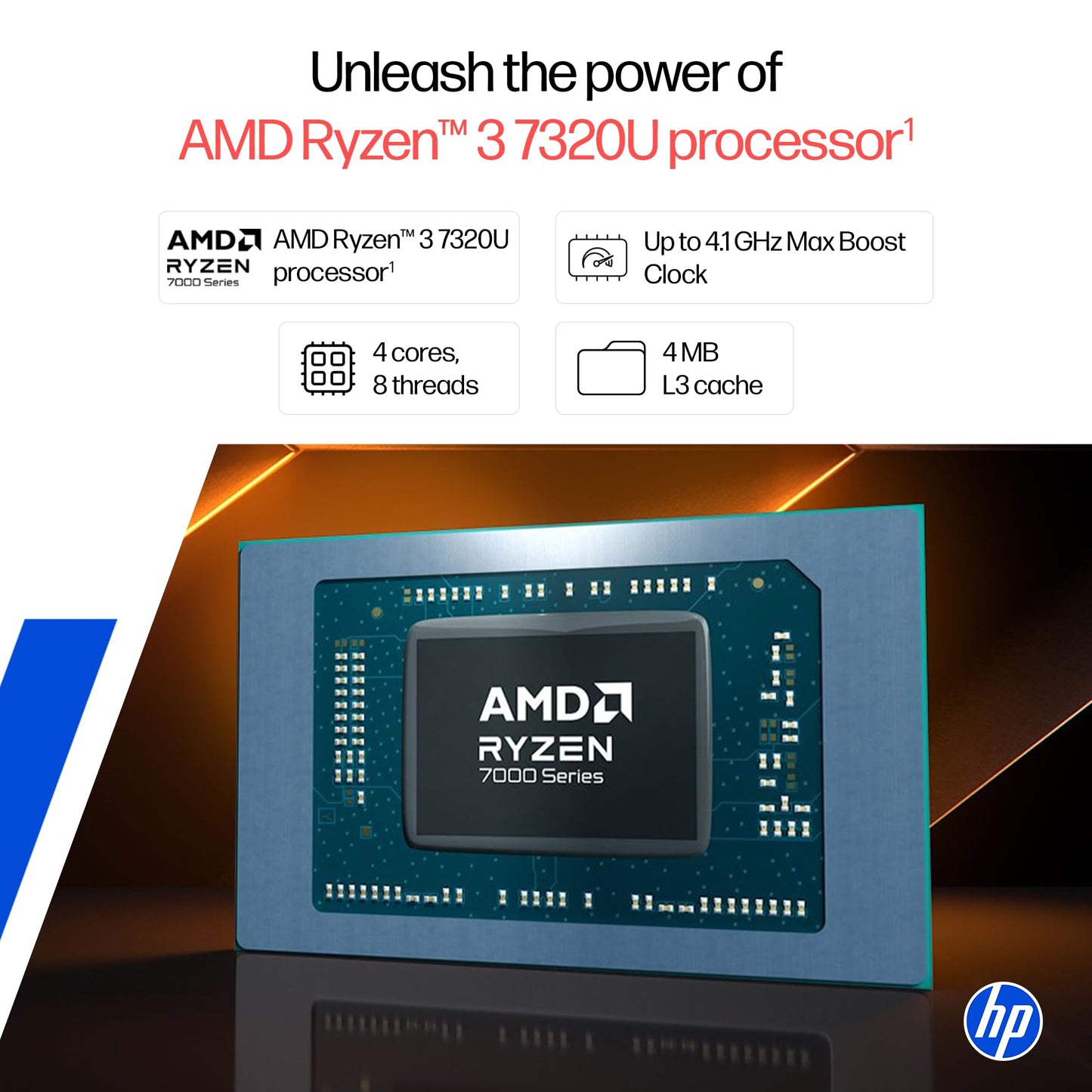 HP 15, AMD Ryzen 3 7320U (8GB DDR4, 512GB SSD) FHD, Anti-Glare, Micro-Edge, 15.6''/39.6cm, Win11, M365 Basic(1yr)* Office24, Silver, 1.59kg, fc0500AU, FHD Camera w/Privacy Shutter Laptop