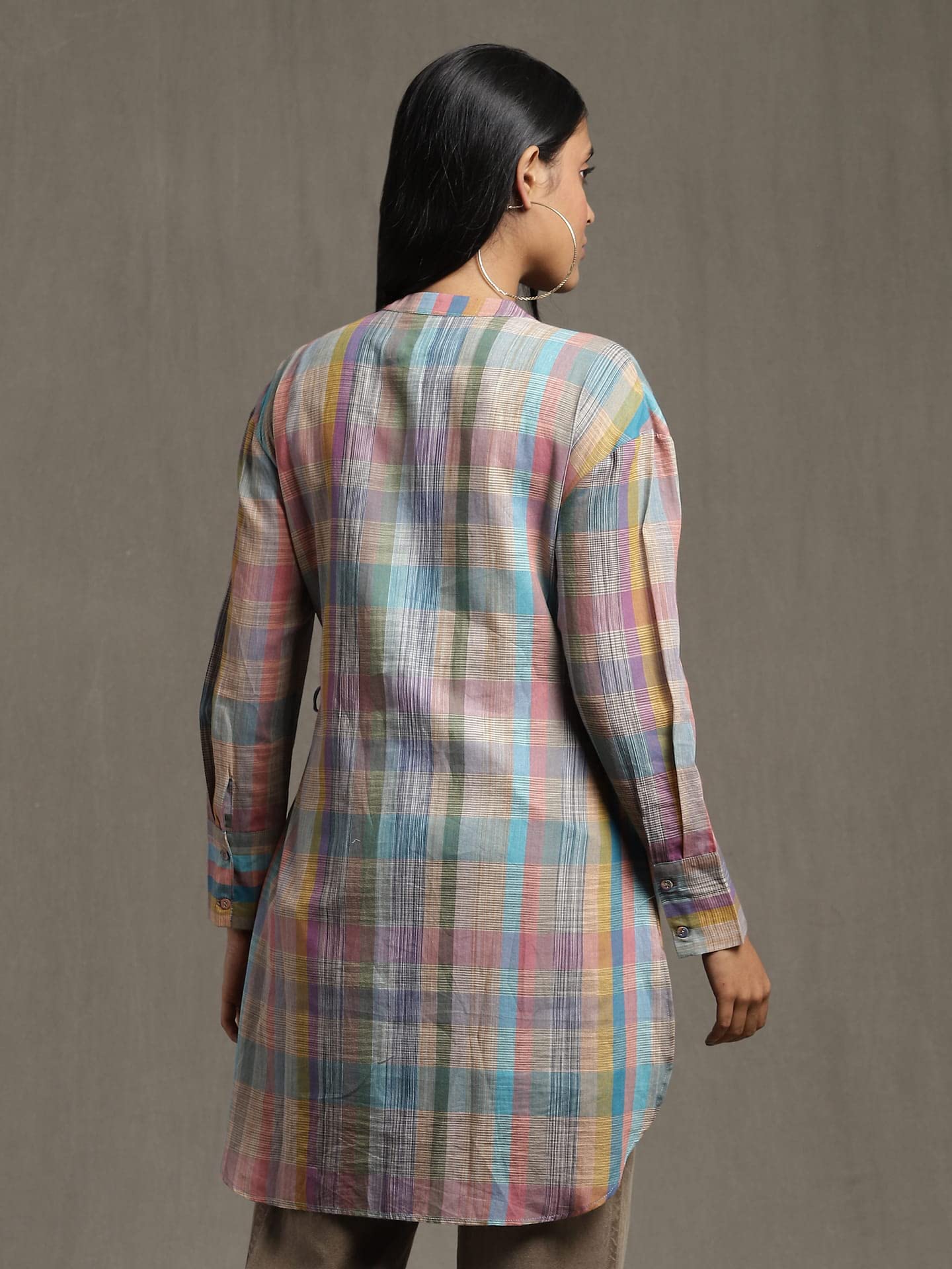 Ritu Kumar Multi-Color Printed Kurti with Pintucks