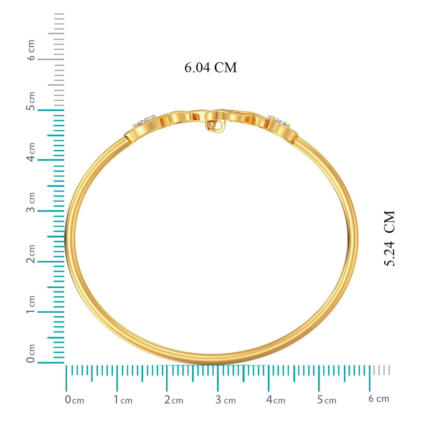 Joyalukkas 22k (916) Purity | BIS Certified | Slim Floral-leaf Beautiful Gold Bangle For Women