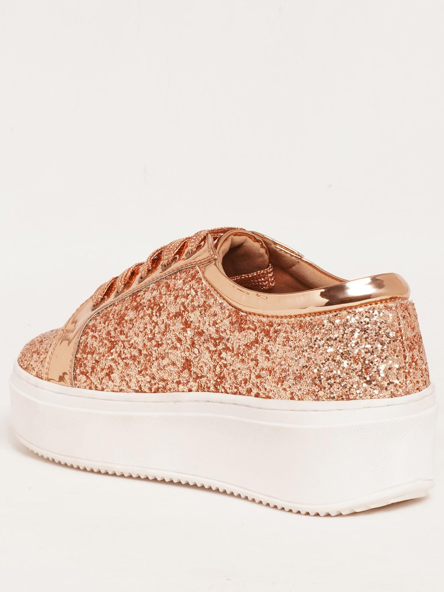 THE QUIRKY NAARI Glitterati Sneakers - Rosegold with A High End Feel | Metallic | 3 UK