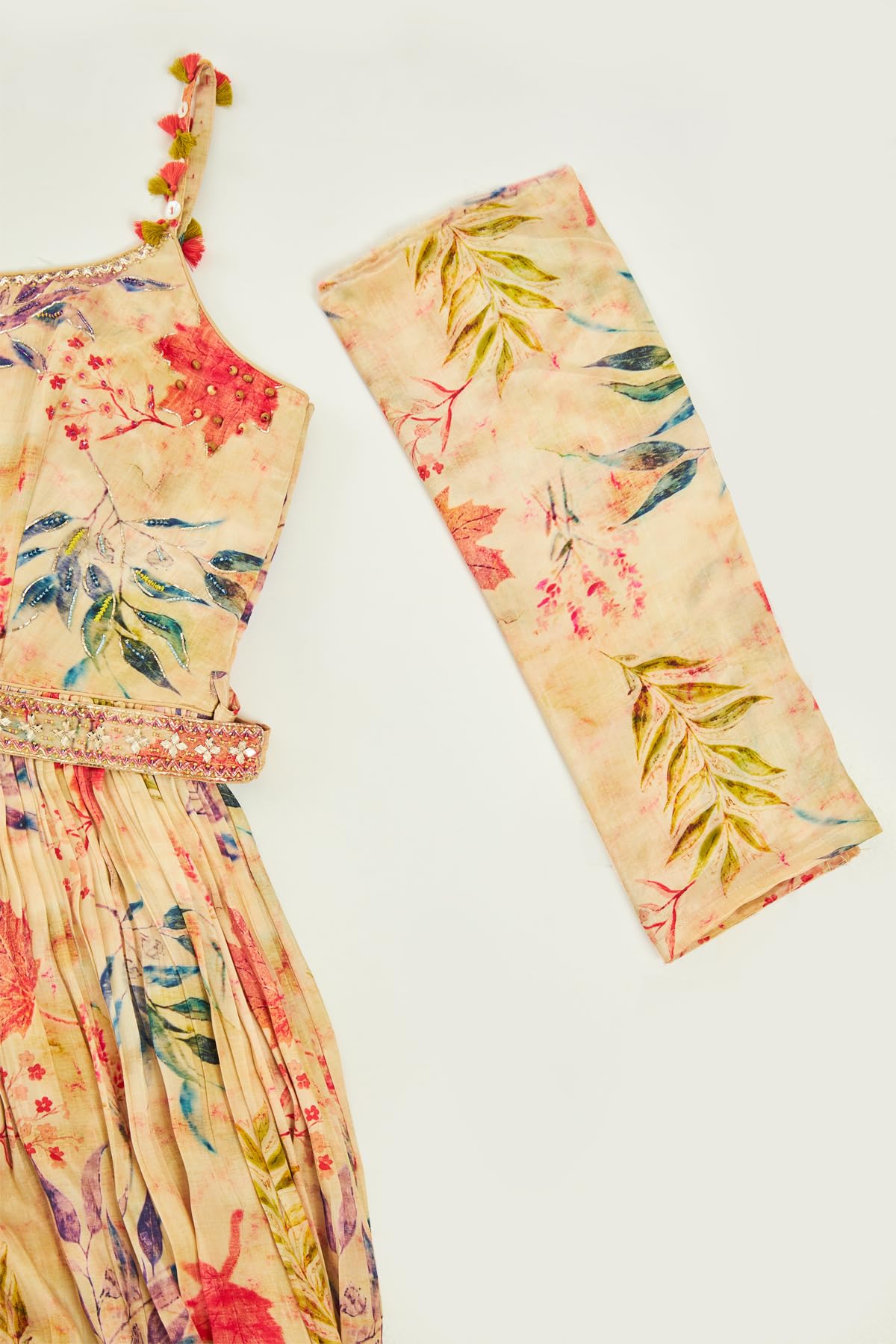 Soch Women's Crepe Fit and Flare Maxi Dress (OWA3CD20370A_Beige