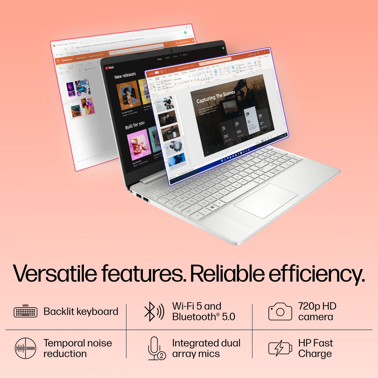 HP 15s, 12th Gen Intel Core i5-1235U,16GB DDR4, 512GB SSD (Win11, Office21, Silver, 1.69kg) Anti-Glare,15.6-inch(39.6cm), FHD Laptop, Intel Iris Xe Graphics, Backlit KB, HD Camera, fq5330TU