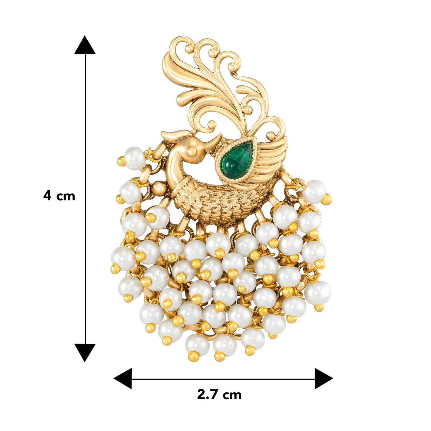 Peora Gold Plated Beads Studded Drop & Dangle Earrings Jewellery Gift for Girls & Women