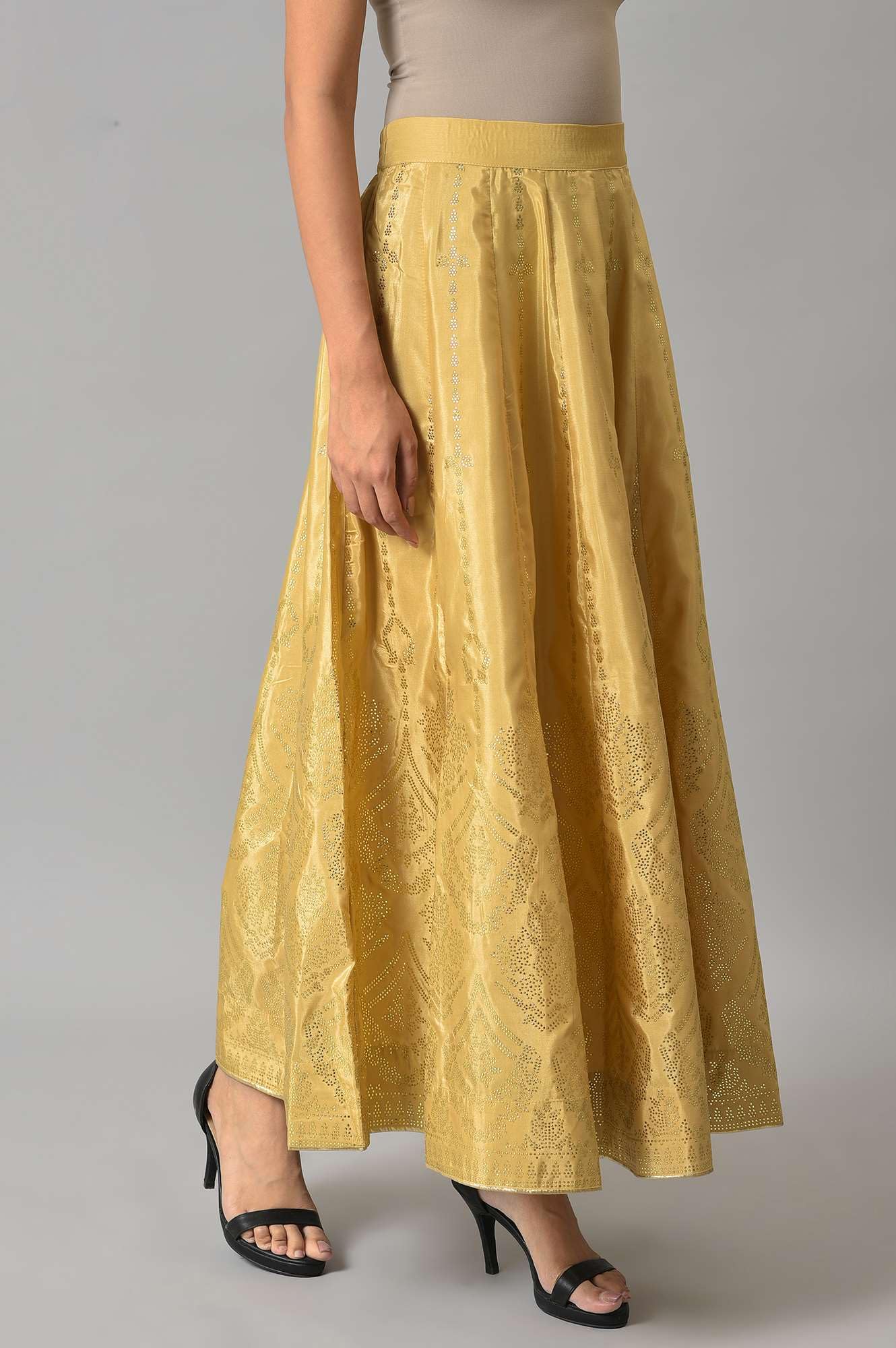 W Shantung Strechable Skirts for Women | Shantung Skirts for Women | W for Woman