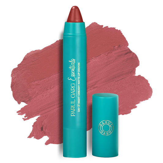 Parul Garg Beauty Creamy Matte Lip Crayon | Soft Matte & Hydrating Formula with Almond Oil & Vitamin E | Rich Pigment & Comfortable Wear | 100% Vegan (First Love 34)