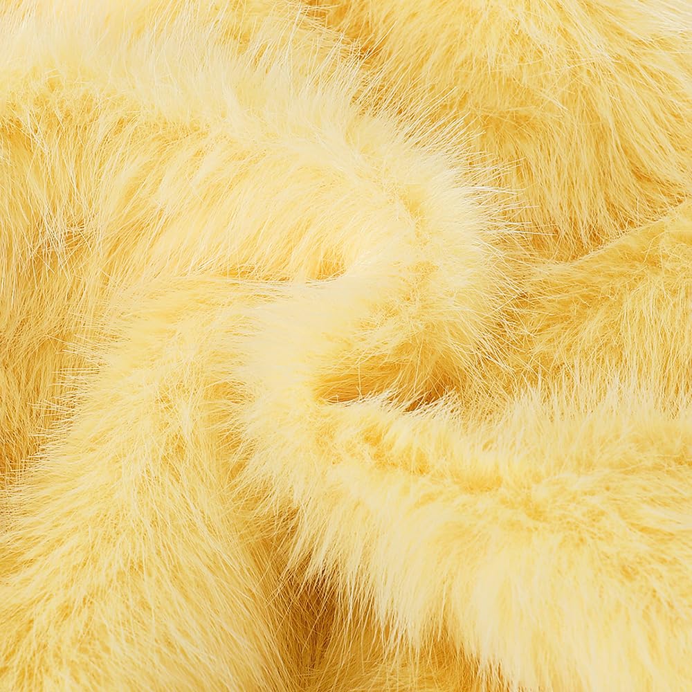 Hopscotch Girls Yellow Full Sleeves Fuzzy Toggle Puffer Jacket For Ages (12-18 Months)