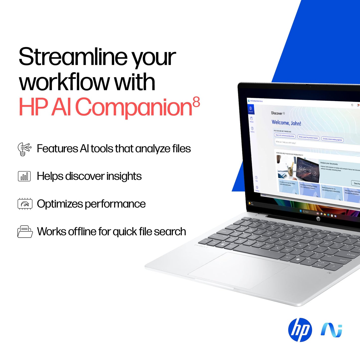 HP OmniBook 5 QC Snapdragon X1-26-100 Next Gen AI Laptop, (16GB LPDDR5x, 1TB SSD), 2K,14''/35.6cm OLED, Win11,Office24, Silver,1.35kg, FHD Camera w/Privacy Shutter, Backlit, he0015QU