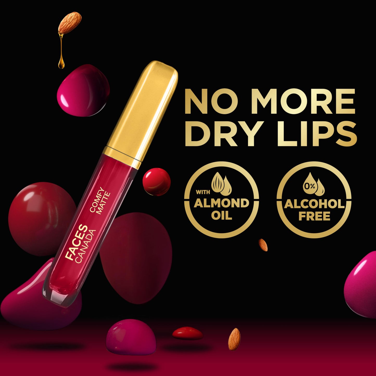 FACES CANADA Comfy Matte Liquid Lipstick - Note To Self 07, 3 ml | Comfortable 10HR Longstay | Intense Matte Color | Almond Oil & Vitamin E Infused | Super Smooth | No Dryness | No Alcohol