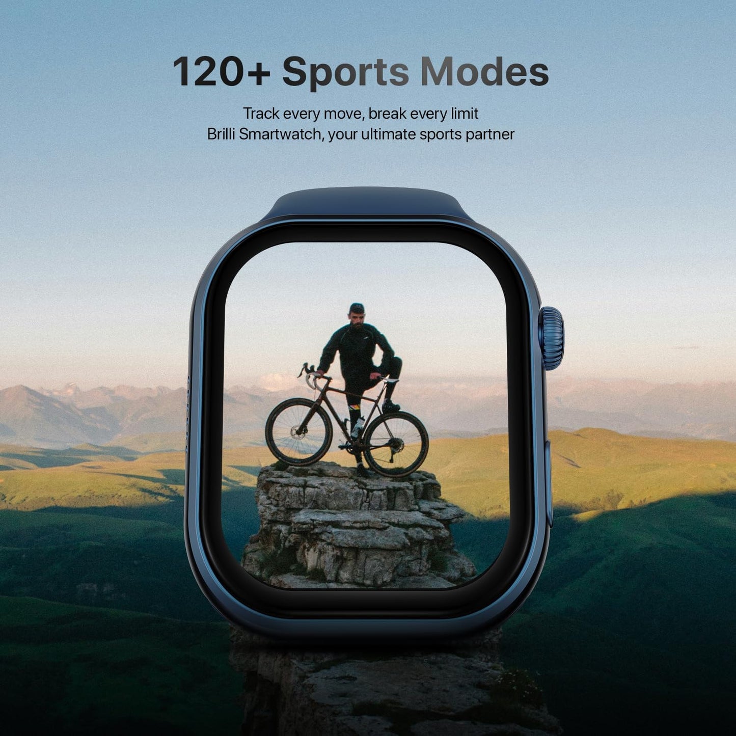 Fire-Boltt Brillia Smart Watch 2.02” Super AMOLED Display, Bluetooth Calling, SpO2, Heart Rate Monitor, 120+ Sports Modes, Fitness Tracker, Voice Assistant, Smart Watch for Man & Women– Blue