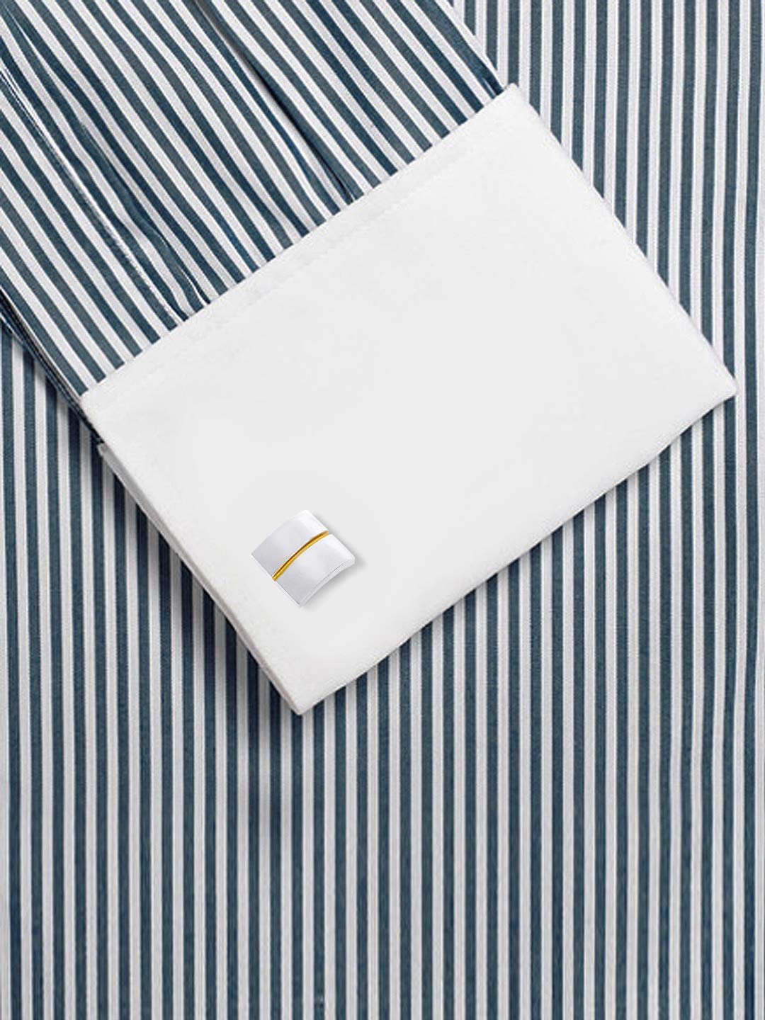 Peora Office Formal Square Shirt Blazer Cufflink Pair for Men Boys Wedding Business Corporate Gift