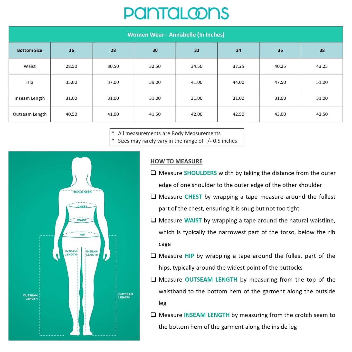 Annabelle by Pantaloons Womens Trouser