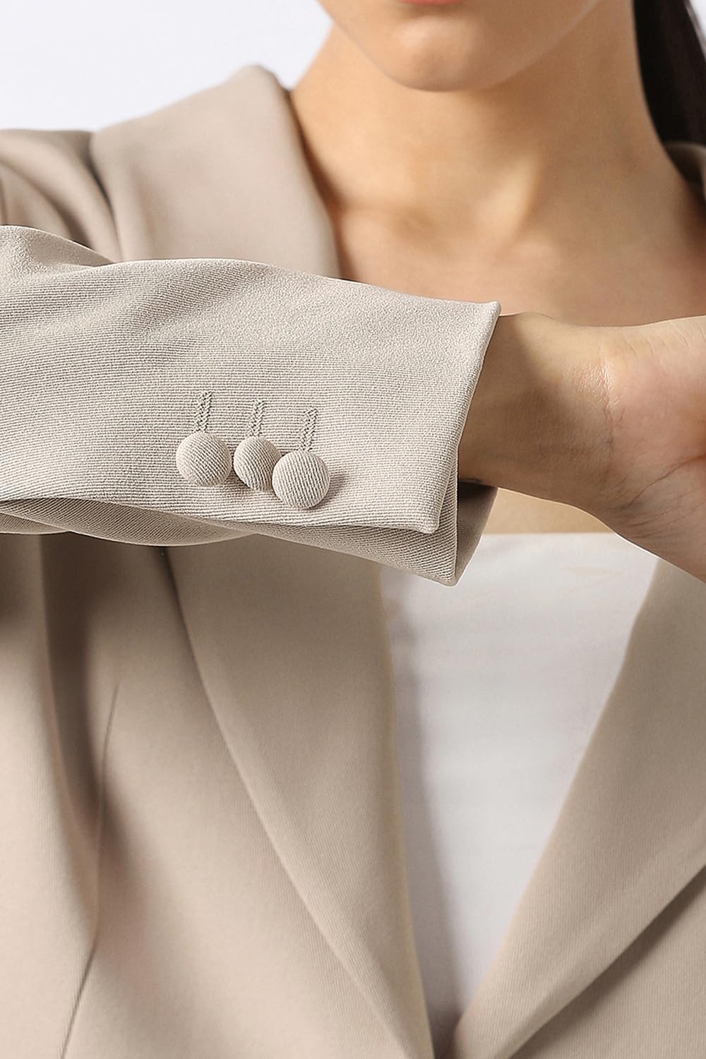 Van Heusen Women's Blazer (VWBZFRGF216256_Beige