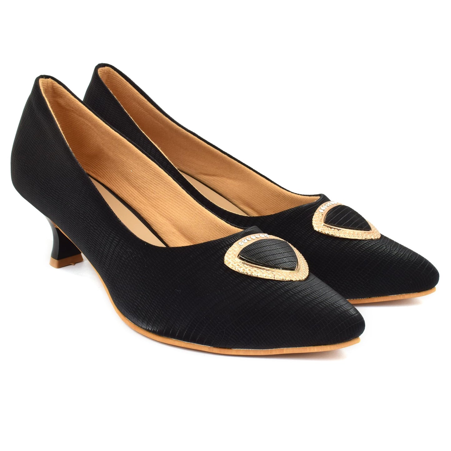 XE Looks Black Pencil Heel Fashion & Trendy Bellies for Women UK-8