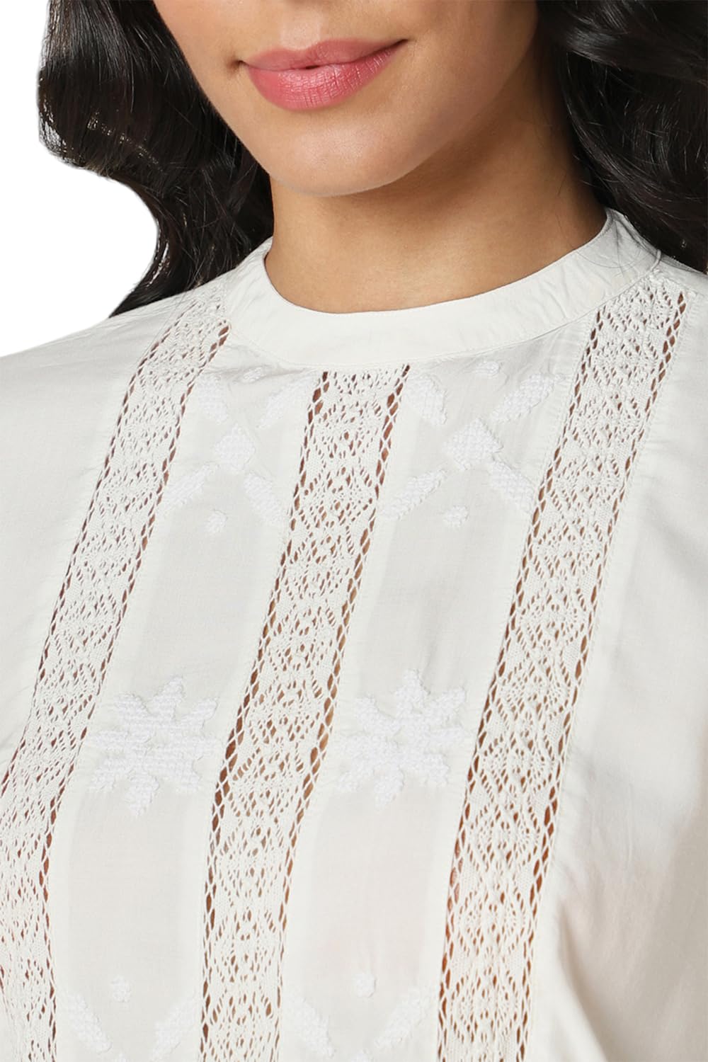 Allen Solly Women's Regular Fit Blouse (AHTSCRGFO88831_White