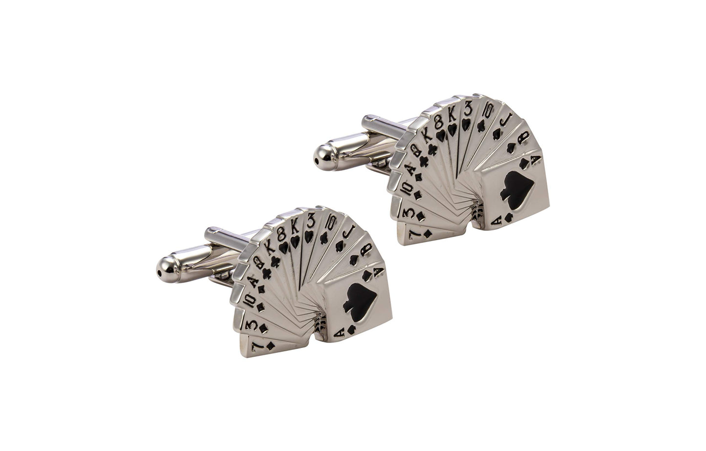 Knighthood Playing Card Cufflinks for Men (Silver)