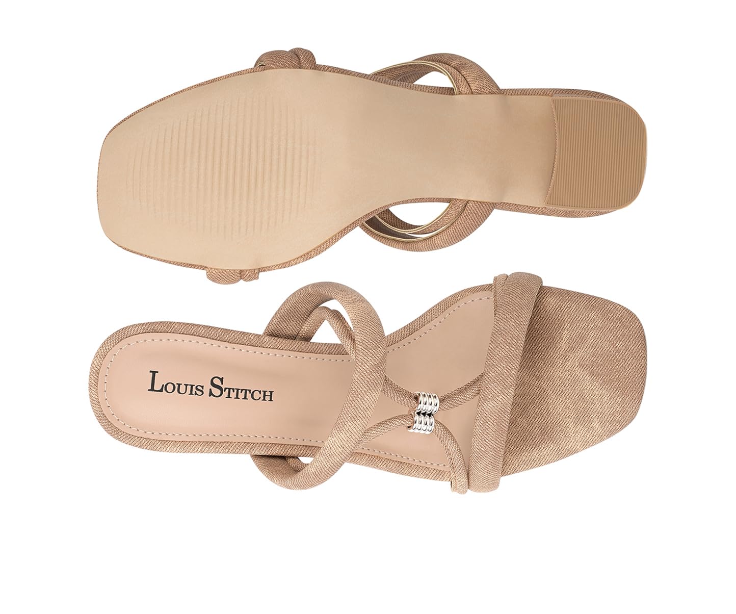 LOUIS STITCH Women’s Denim Block Heel Sandals | Comfortable Sandal for Ladies | LSOF-LDBH-SBDN
