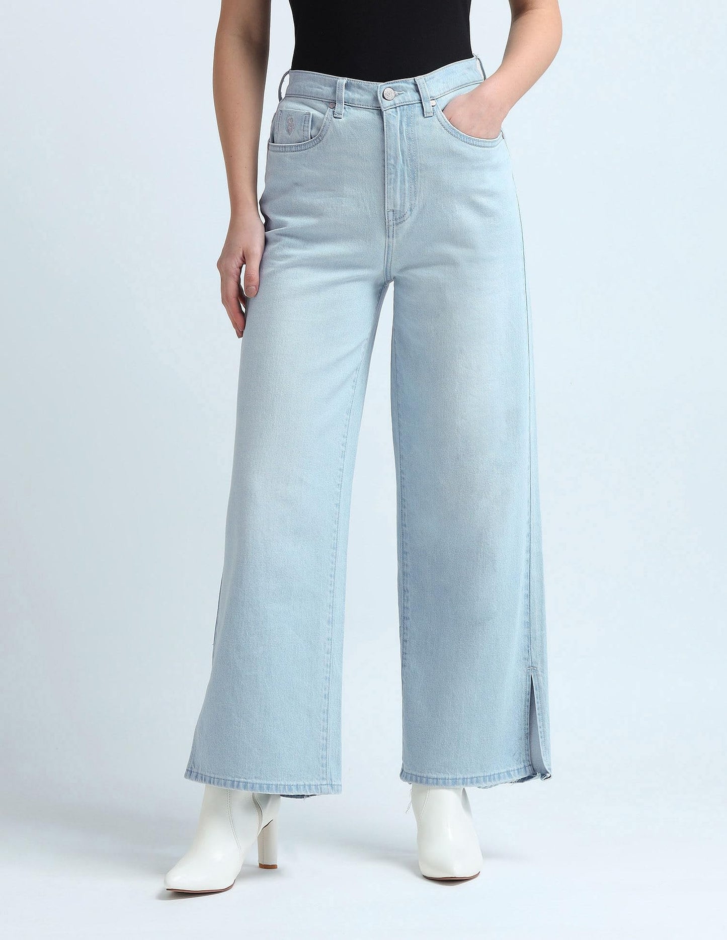 U.S. POLO ASSN. Women's Loose Jeans (UWAW24JEN145_Blue