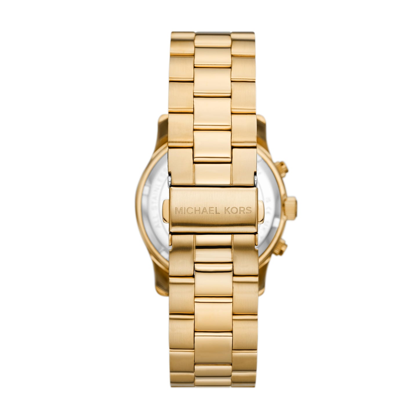 Michael Kors Stainless Steel Runway Analog Gold Dial Women Watch-Mk7323, Gold Band
