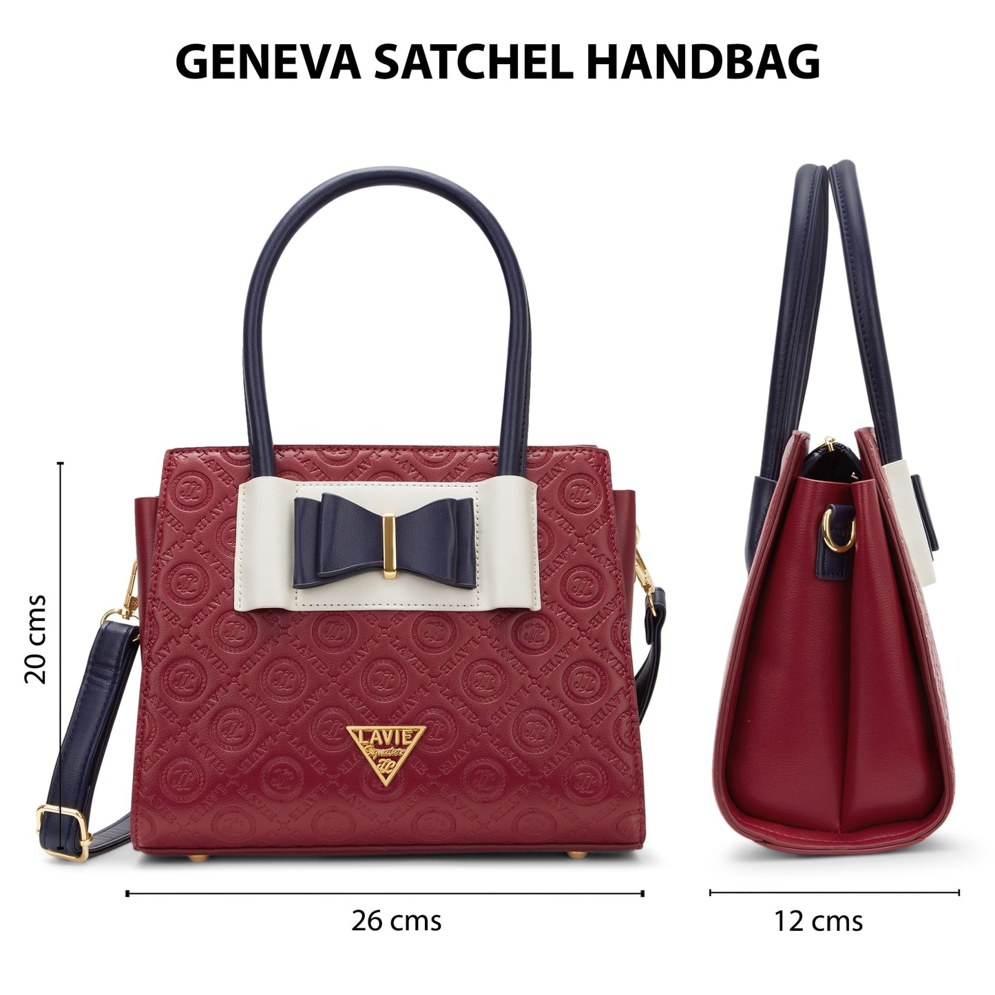 Lavie Signature Women's Geneva Colourblock Satchel Handbag for Women | Satchel Bag for Work | Ladies purse | Stylish Shoulder Bag | Gift For Women
