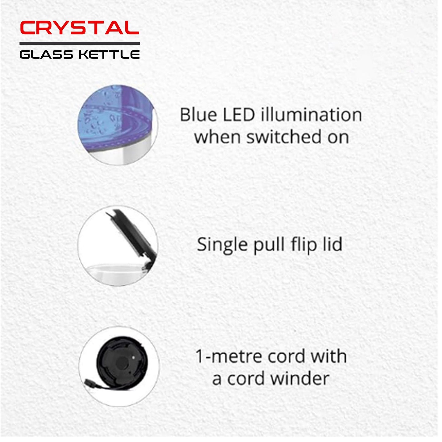 Pigeon by Stovekraft Crystal Glass Electric Kettle 1.8 litre with LED Illumination, Heat Resistant Pyrex 1500 Watt