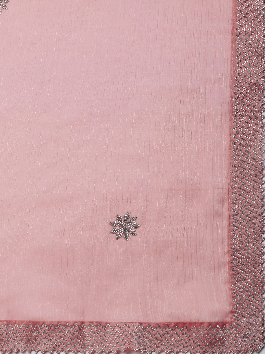 MOHEY Women's Saree, Suitable for Party, Anniversary & Wedding Sari for Women, All Over Boota, Bordered Chiffon (Pink)