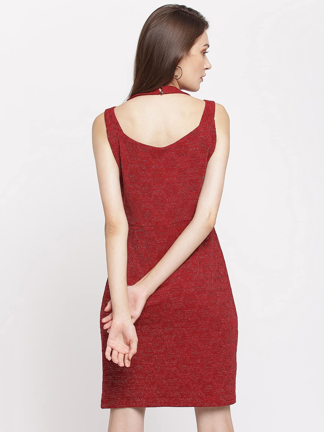 Latin Quarters Women Shift Maroon Dress