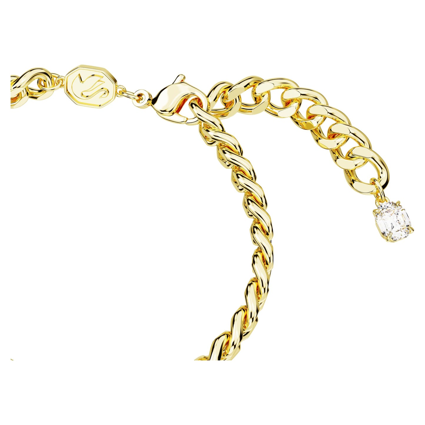 Swarovski Millenia bracelet, Octagon cut, Green, Gold-tone plated