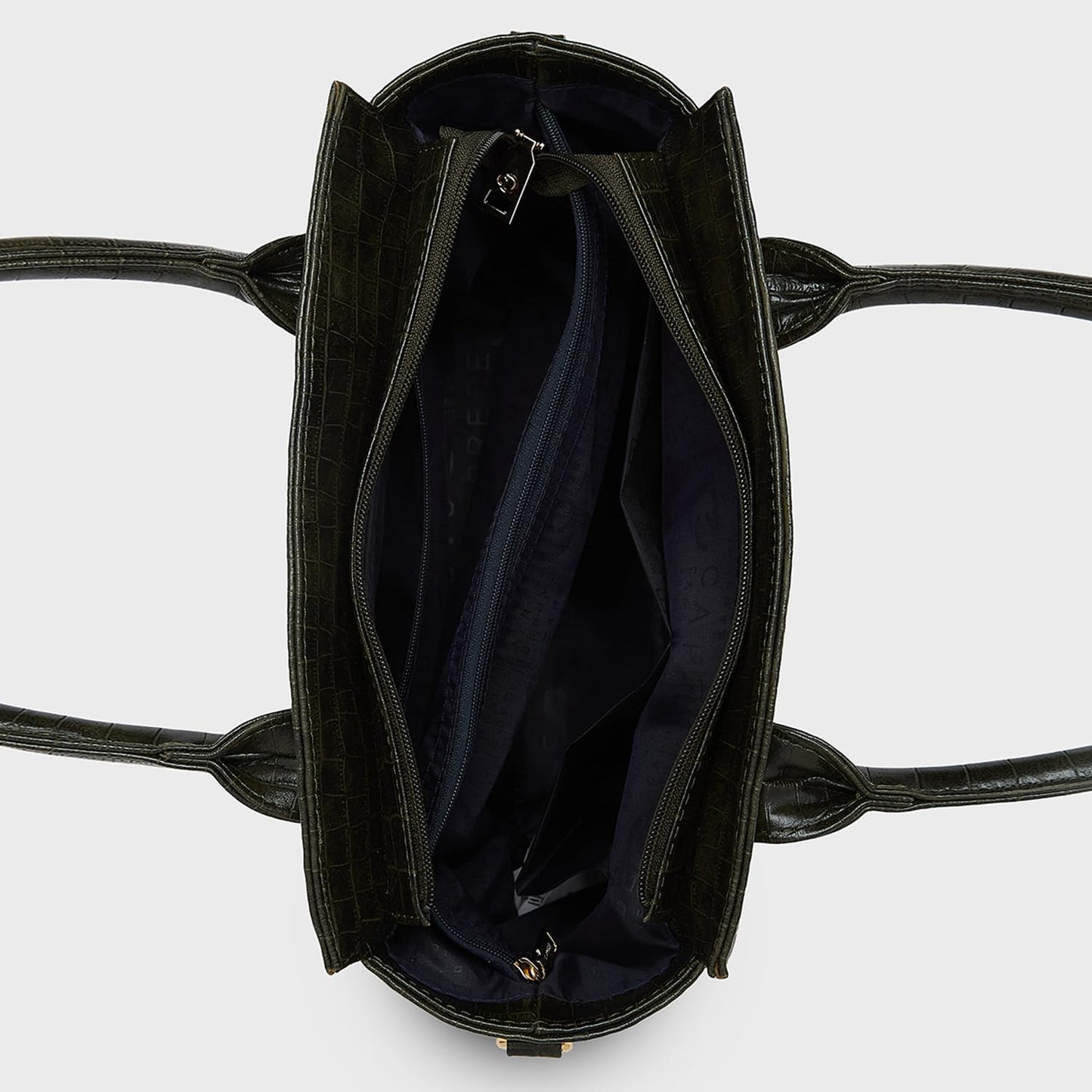 Caprese Cristina Satchel Medium Green Bag with Adjustable & Detachable Strap - Versatile Shoulder, Crossbody & Handheld Bag for Work, Travel, and Everyday Use - Spacious with Multiple Compartments