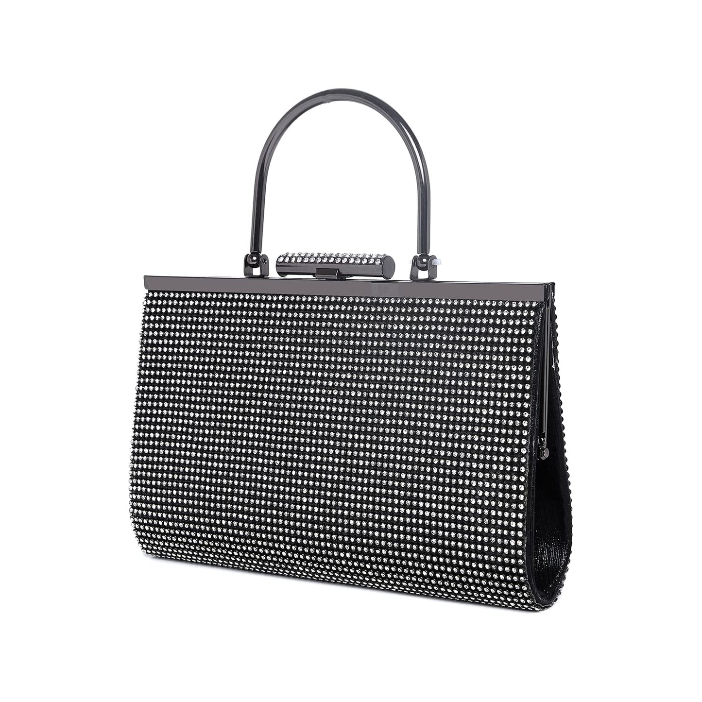 Haute Sauce Textured Push Lock Clutch Bag with Chain Strap (AZ_HSCL1054)