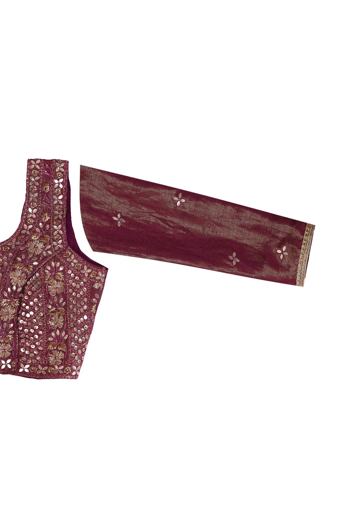 Soch Womens Wine Viscose Blend Embroidered Lehenga Choli With Zari