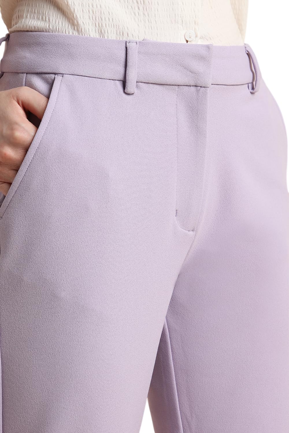 Van Heusen Women's Regular Pants (VWKBCRGF836915_Lilac