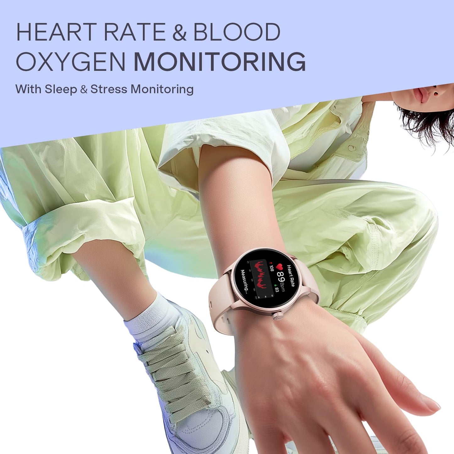 Boat Lunar Discovery Neo, 1.39" (3.5 cm) Round HD Display, Premium Metallic Finish, Animated Watchfaces, 100+ Sports Mode, Bluetooth Calling, Smart Watch for Men & Women (Cherry Blossom)