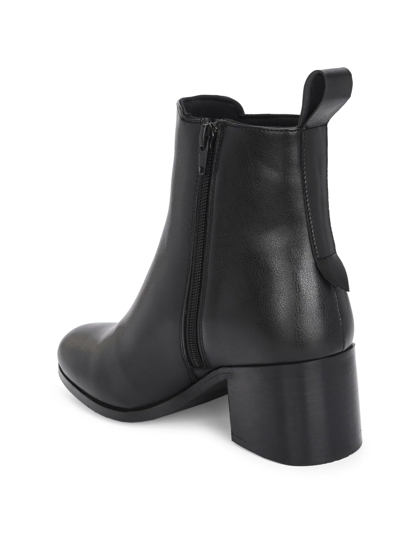 Delize Black women mid heel ankle boots 67241-36