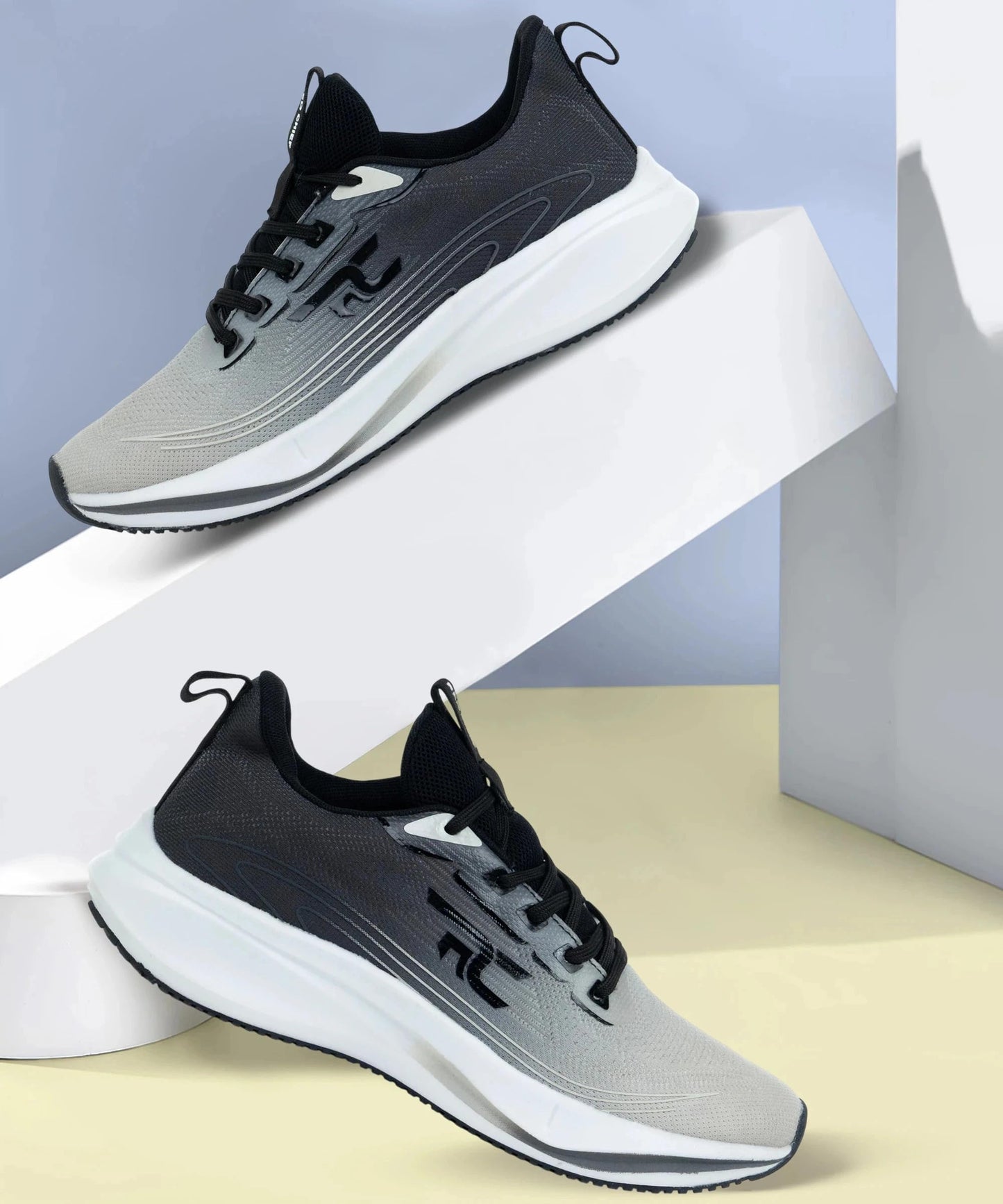 Red Chief Sports Running Shoes for Men & Boys | Stylish Lace-Up Outdoor Shoes | Lightweight Walking-Style Runners | Comfortable Athletic D.Grey-White | Size-10 | R1717 F030