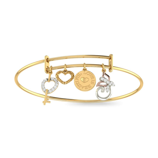 PC Jeweller 18k (750) Yellow Gold and Diamond Bracelet for Women