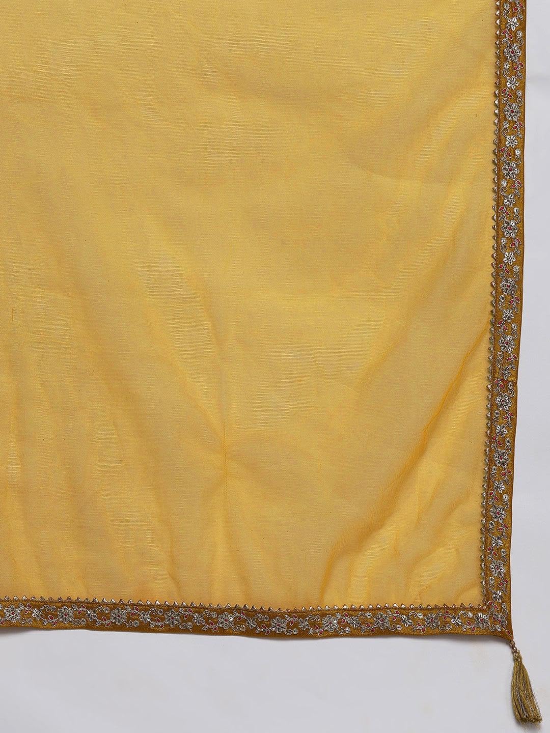 Libas Women's Silk Blend Kurta Sets (33592O_Mustard