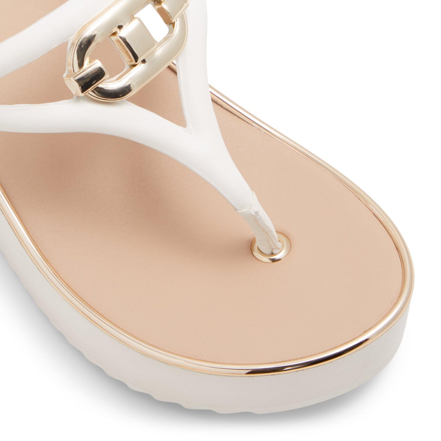 Aldo ALBOBRENNA-IN100 Ladies WHITE Wedge Sandals
