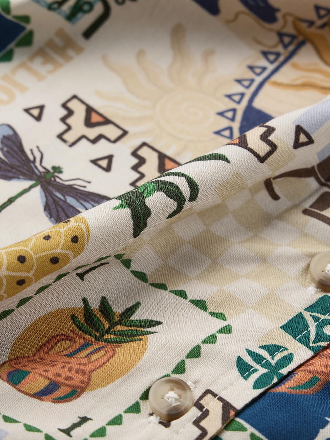 The Souled Store Originals: Tropical Mood Women and Girls Short Sleeves Collared Neck All Over Printed Cotton Regular Fit Casual Holiday Shirts