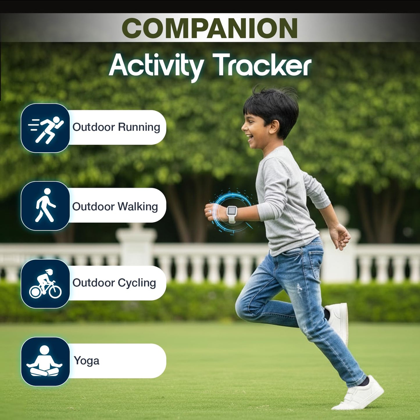 Sekyo 'Neo Fit' 4G Smart Watch for Kids | AI Learning Coach, Whatsapp, Video Calling, GPS Tracker, Health Monitoring, Habit Coach| Edu-Games, Step Count, Camera, SOS, Geo Fence, Sim Card |Parental App