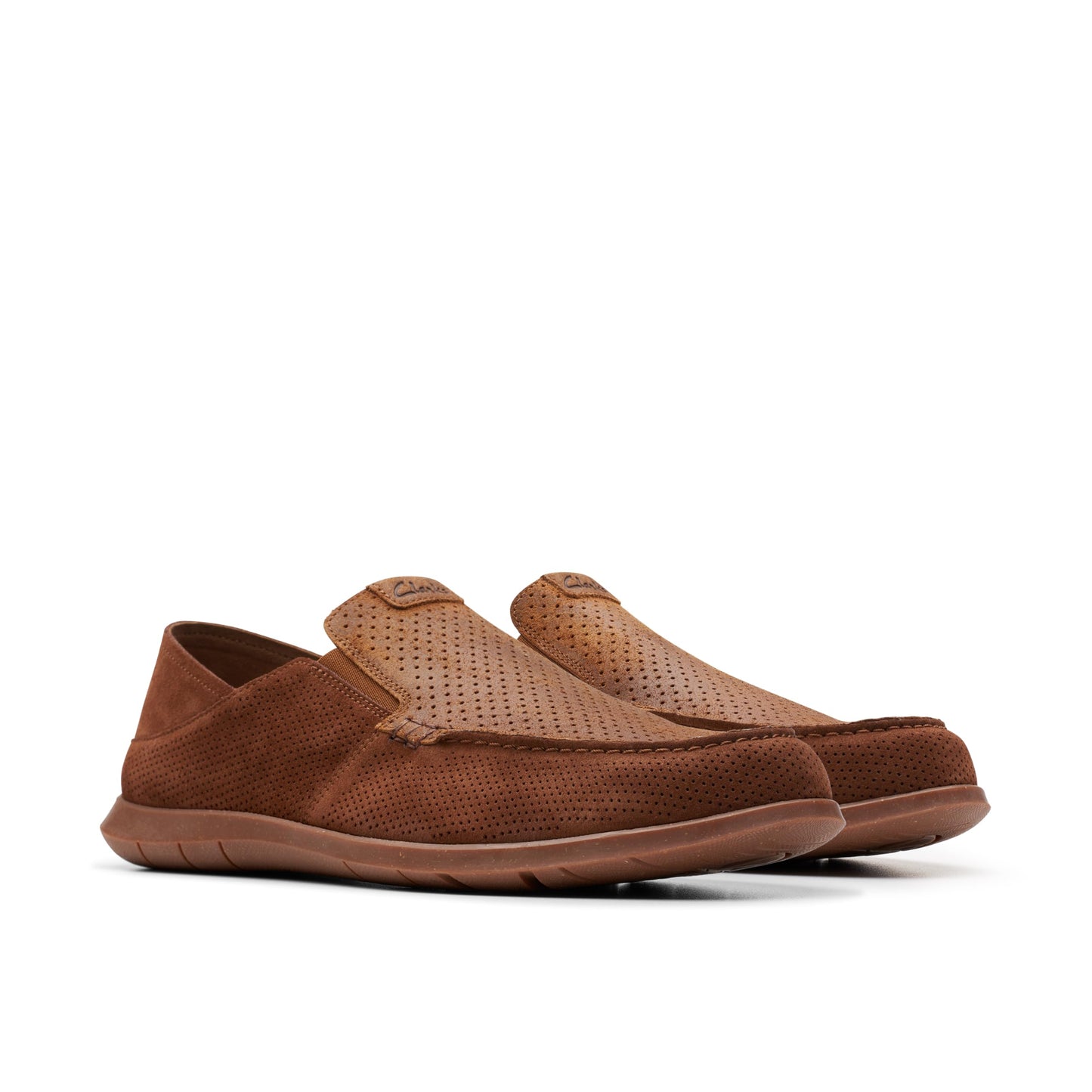 Clarks Men's Flexway Easy Moccasin, Dark Brown Suede, 6.5 UK