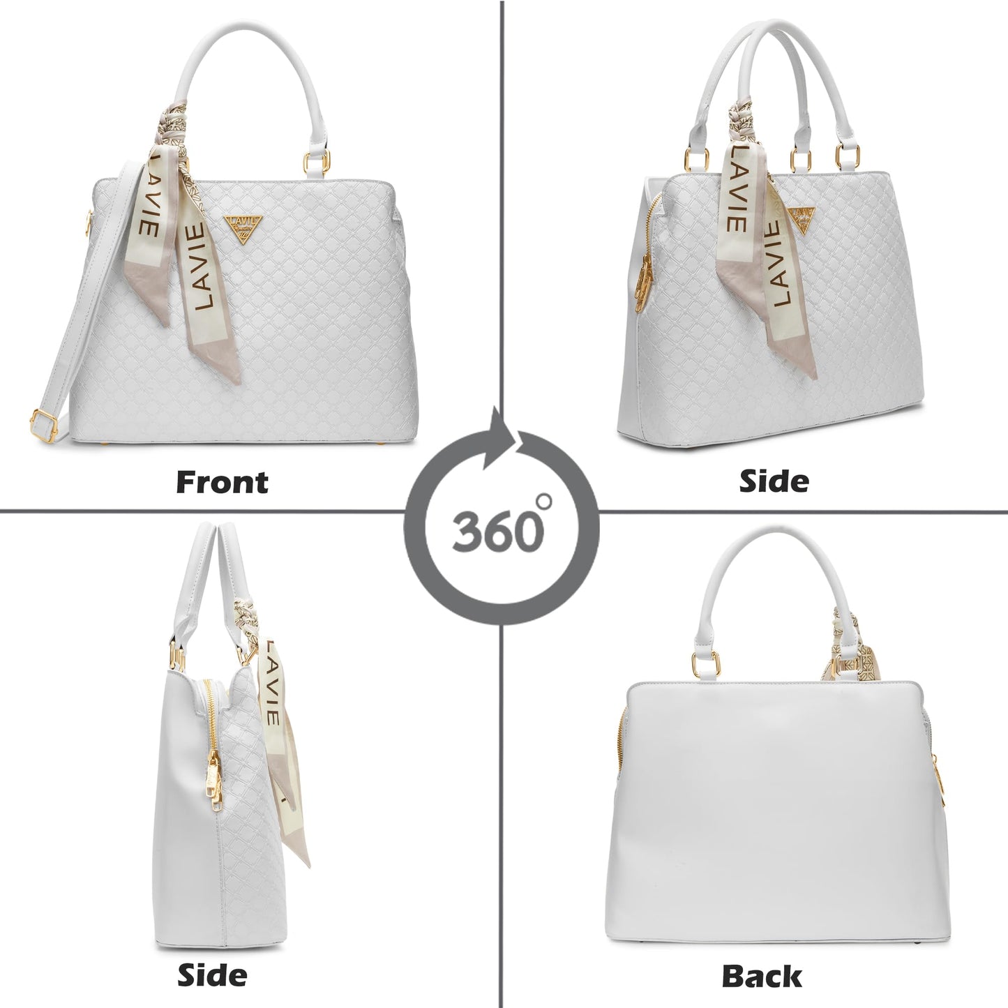 Lavie Signature Women's Provo 3C Satchel Handbag for Women|Satchel Bag for Work|Ladies purse|Stylish Shoulder Bag|Gift For Women